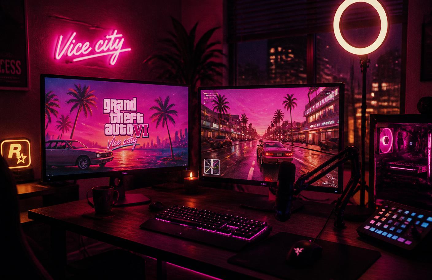 Neon cinematic skyline representing the launch mindset